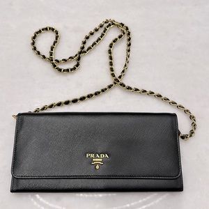 Prada Saffiano Wallet on a Chain WOC
